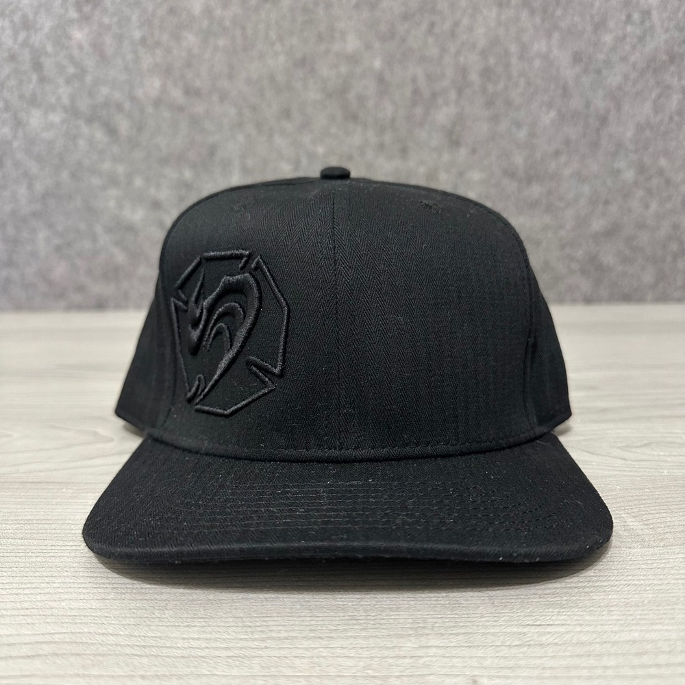 Double Portion Supply Maui Black Aloha Snapback Hat Mens Flat Brim Baseball Cap‎